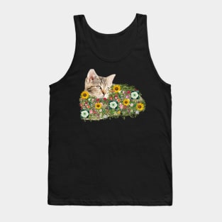 Floral Cat | Flower Cat Tank Top